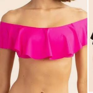 NWT Trina Turk pink off the shoulder bathingsuit top.
